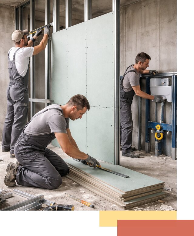 Монтаж и ремонт сантехнических перегородок в Стрежевом