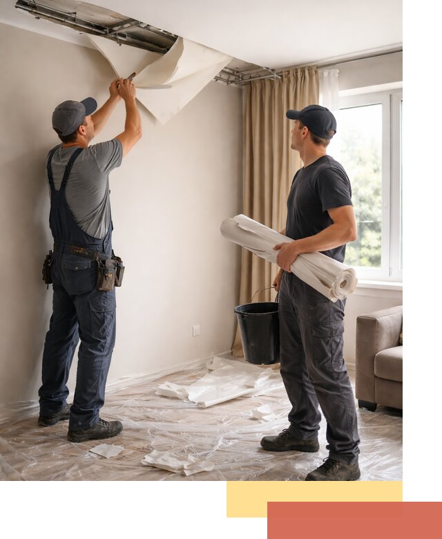 Демонтаж натяжного потолка в Стрежевом быстро и аккуратно