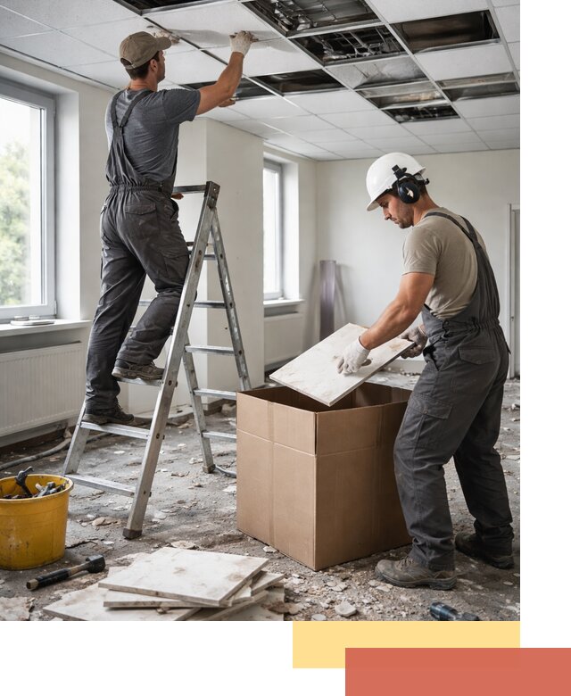 Демонтаж потолочной плитки в Стрежевом быстро и аккуратно