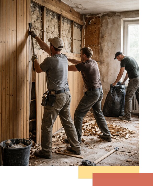 Демонтаж вагонки и вывоз материалов в Стрежевом