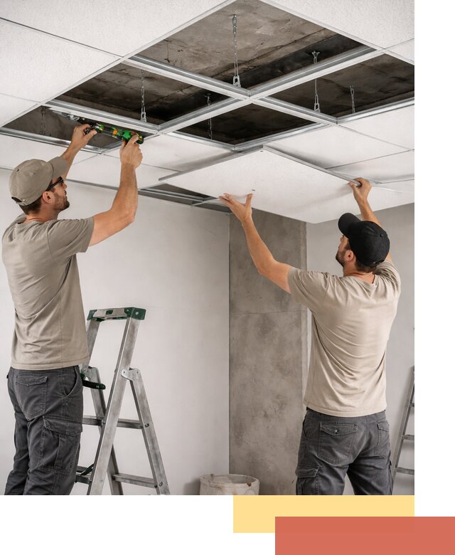 Монтаж потолка Армстронг под ключ в Стрежевом