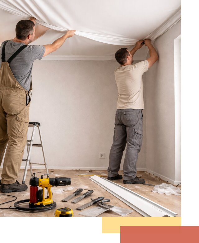 Монтаж ПВХ натяжного потолка в Стрежевом качественно и быстро