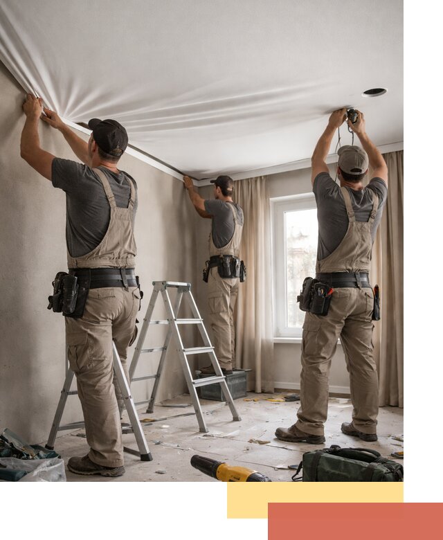 Монтаж матового натяжного потолка в Стрежевом качественно и быстро