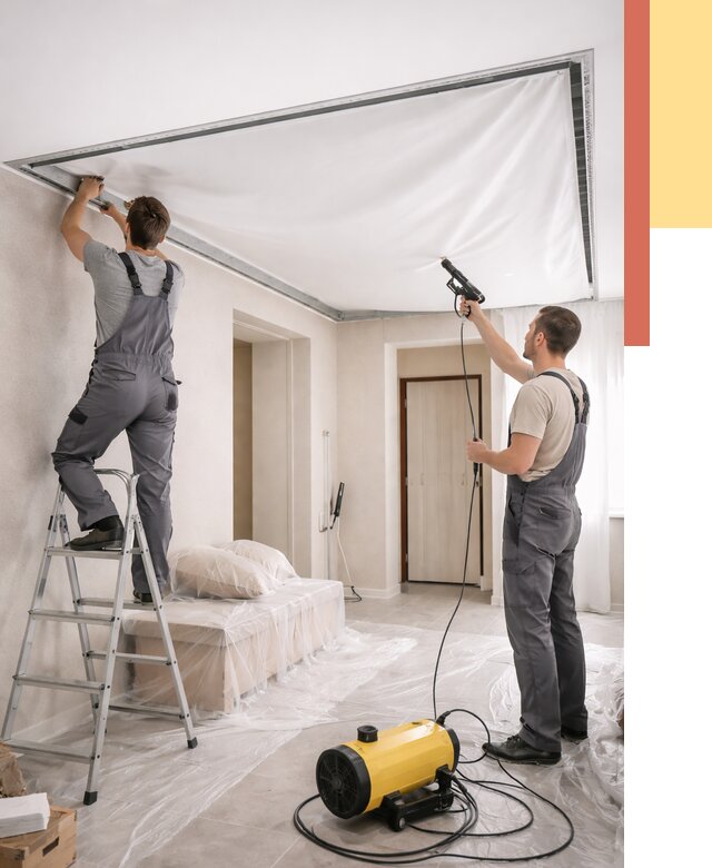 Монтаж натяжного потолка в прихожей в Стрежевом от 2702 руб. под ключ | ОТДЕЛОЧНИК-Стж