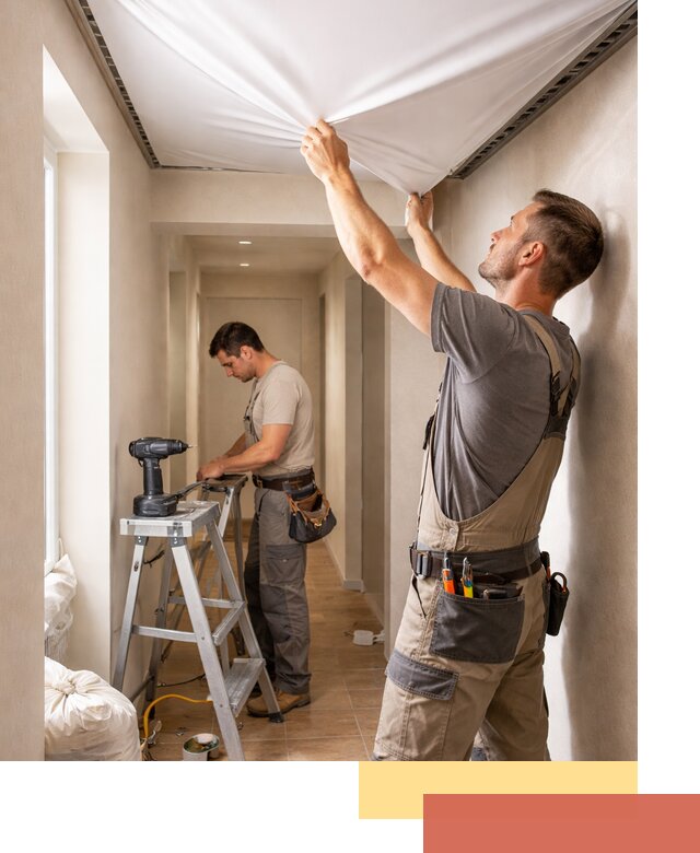 Монтаж натяжного потолка в прихожей в Стрежевом