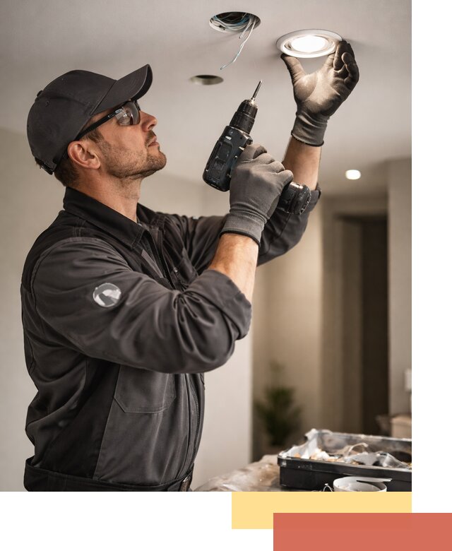 Установка точечных светильников в натяжной потолок в Стрежевом