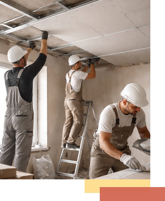 Одноуровневый потолок из гипсокартона в Стрежевом — монтаж и отделка