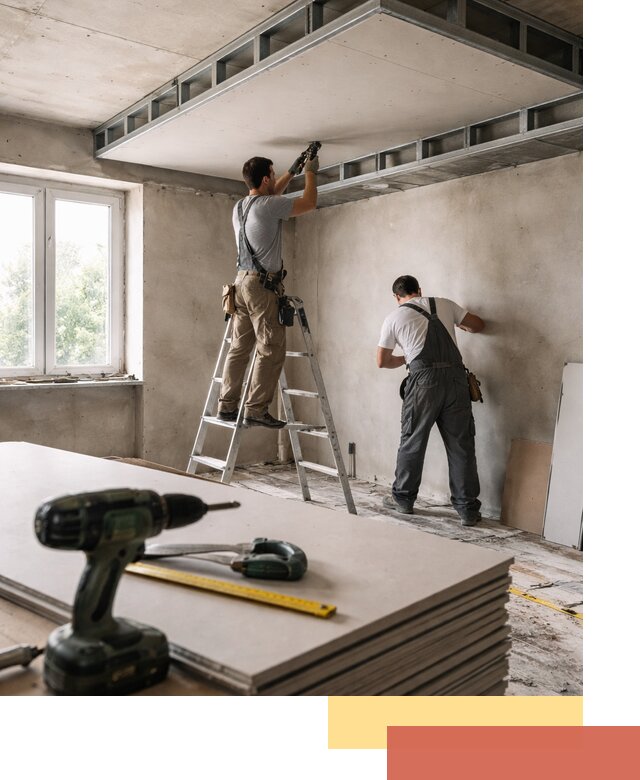 Двухуровневый потолок из гипсокартона в Стрежевом