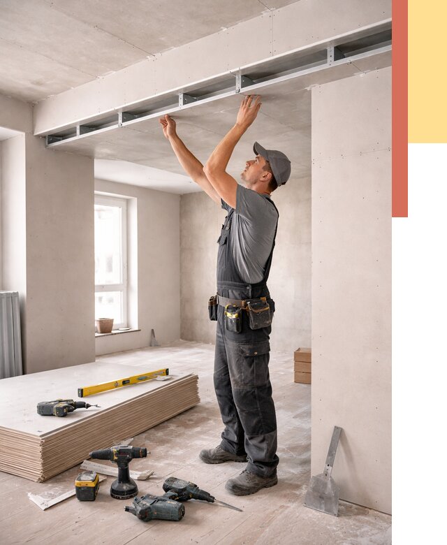 Потолок из гипсокартона с нишей в Стрежевом от 1274 руб. под ключ | ОТДЕЛОЧНИК-Стж