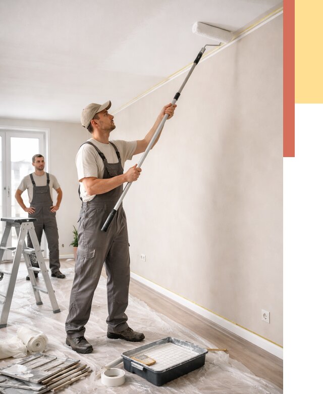 Покраска потолка из гипсокартона в Стрежевом от 4588 руб./м2 — услуги под ключ | ОТДЕЛОЧНИК-Стж