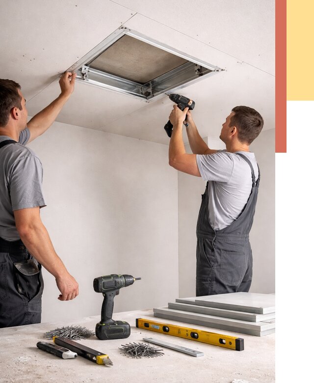 Установка люка в потолок ГКЛ в Стрежевом от 2549 руб. под ключ | ОТДЕЛОЧНИК-Стж