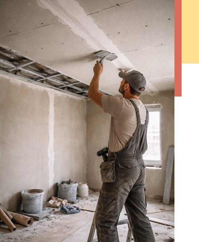 Ремонт потолка из гипсокартона в Стрежевом от 663 руб./м² — быстро и недорого | ОТДЕЛОЧНИК-Стж