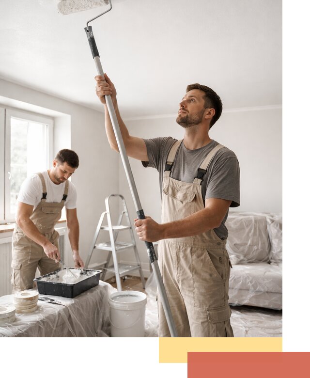 Покраска потолка водоэмульсионной краской в Стрежевом