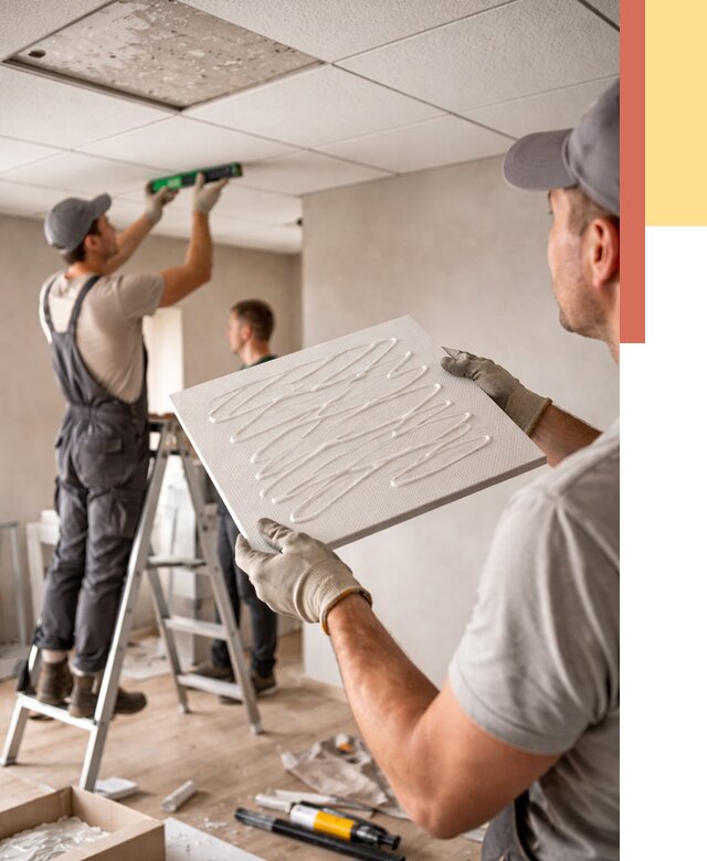 Монтаж потолочной плитки в Стрежевом от 4588 руб. — быстро и недорого | ОТДЕЛОЧНИК-Стж