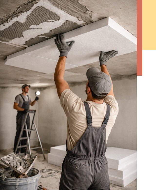 Утепление потолка пенопластом в Стрежевом от 4588 руб/м2 — недорого и быстро | ОТДЕЛОЧНИК-Стж