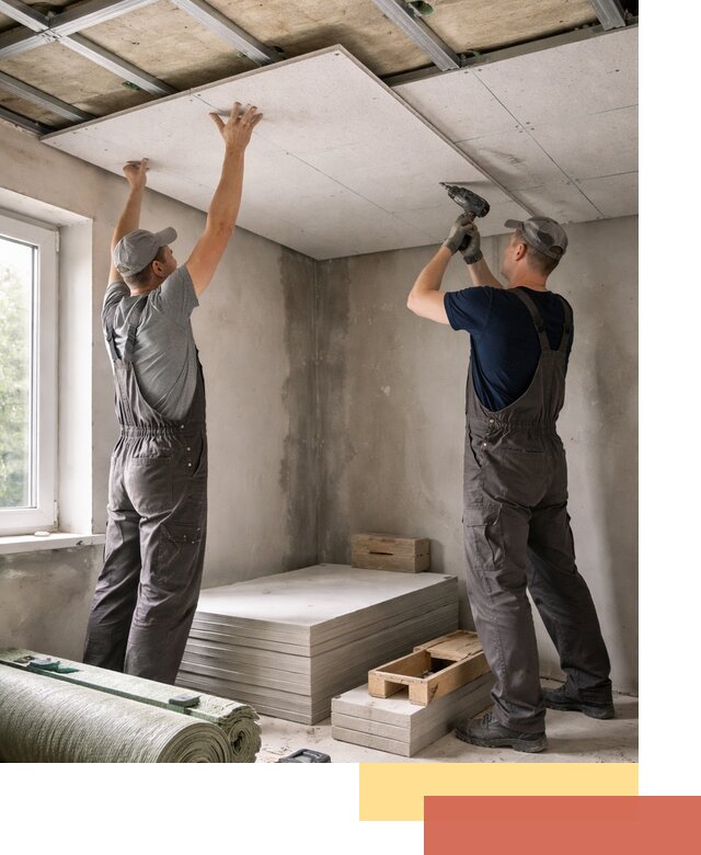 Шумоизоляция потолка панелями ЗИПС в Стрежевом